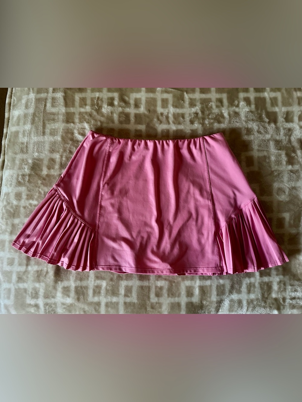 Tail Feminine Pink Pleated-Trim Mini Skort